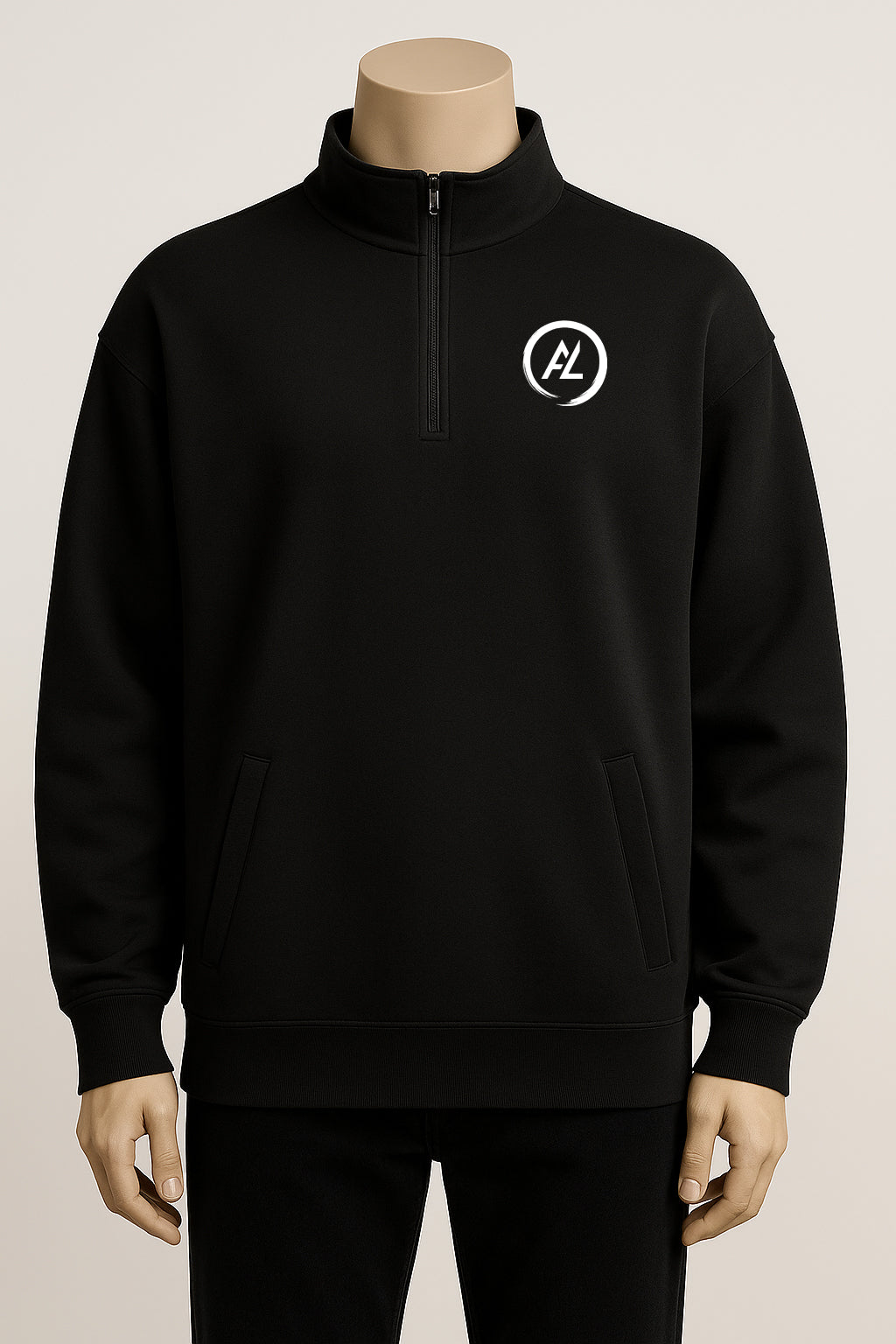 1/4 ZIPPER "BASIC LOGO"