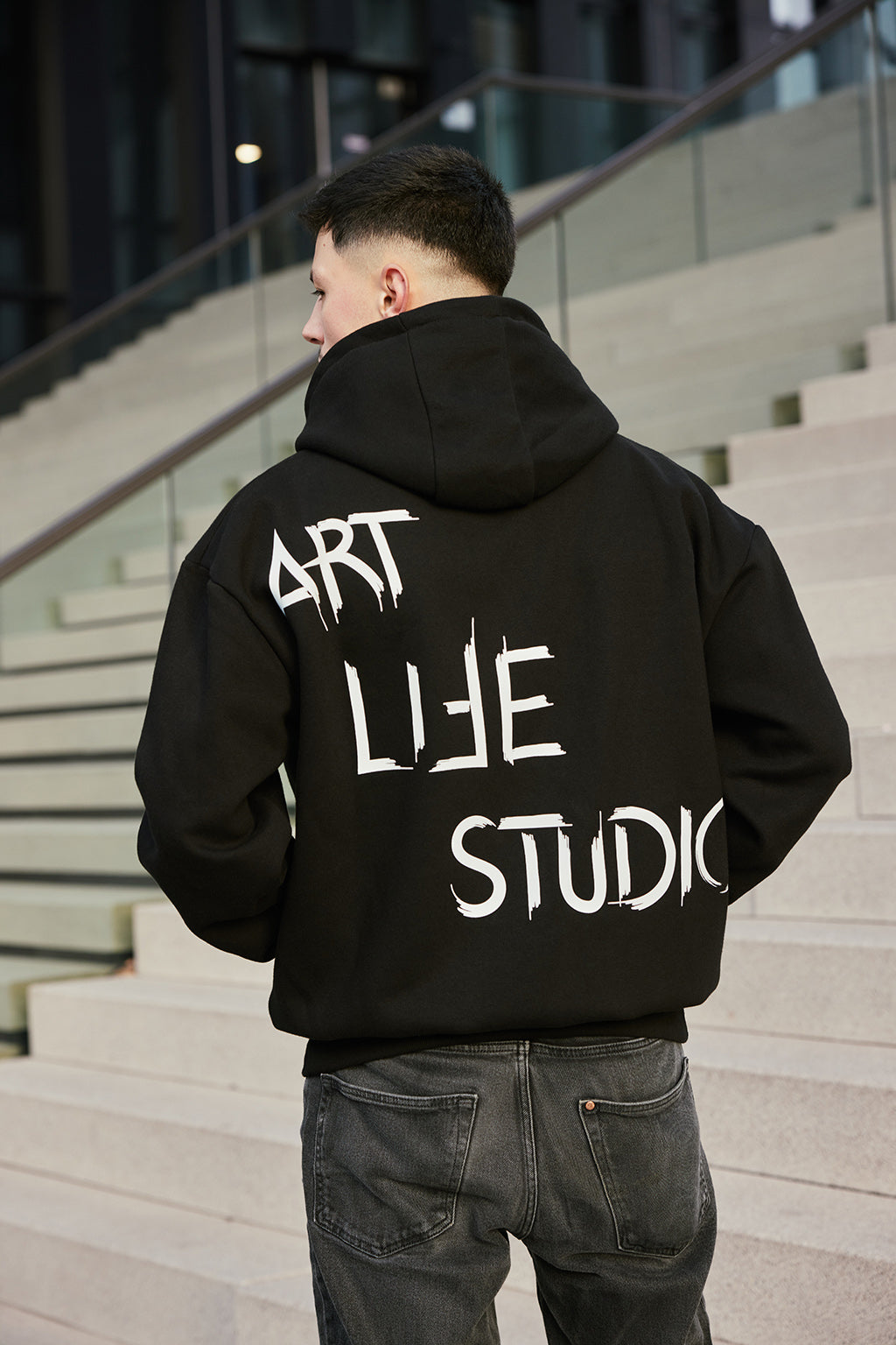 ZIPPER BLACK "PINSEL" WHITE