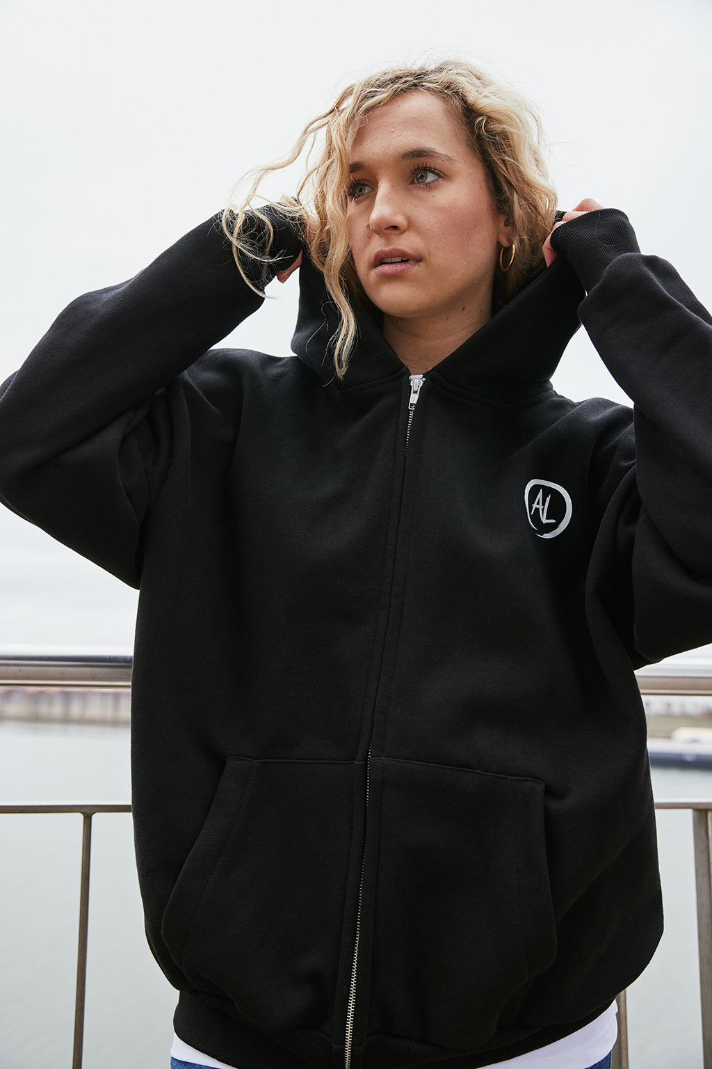 ZIPPER BLACK "GEPARD" WHITE