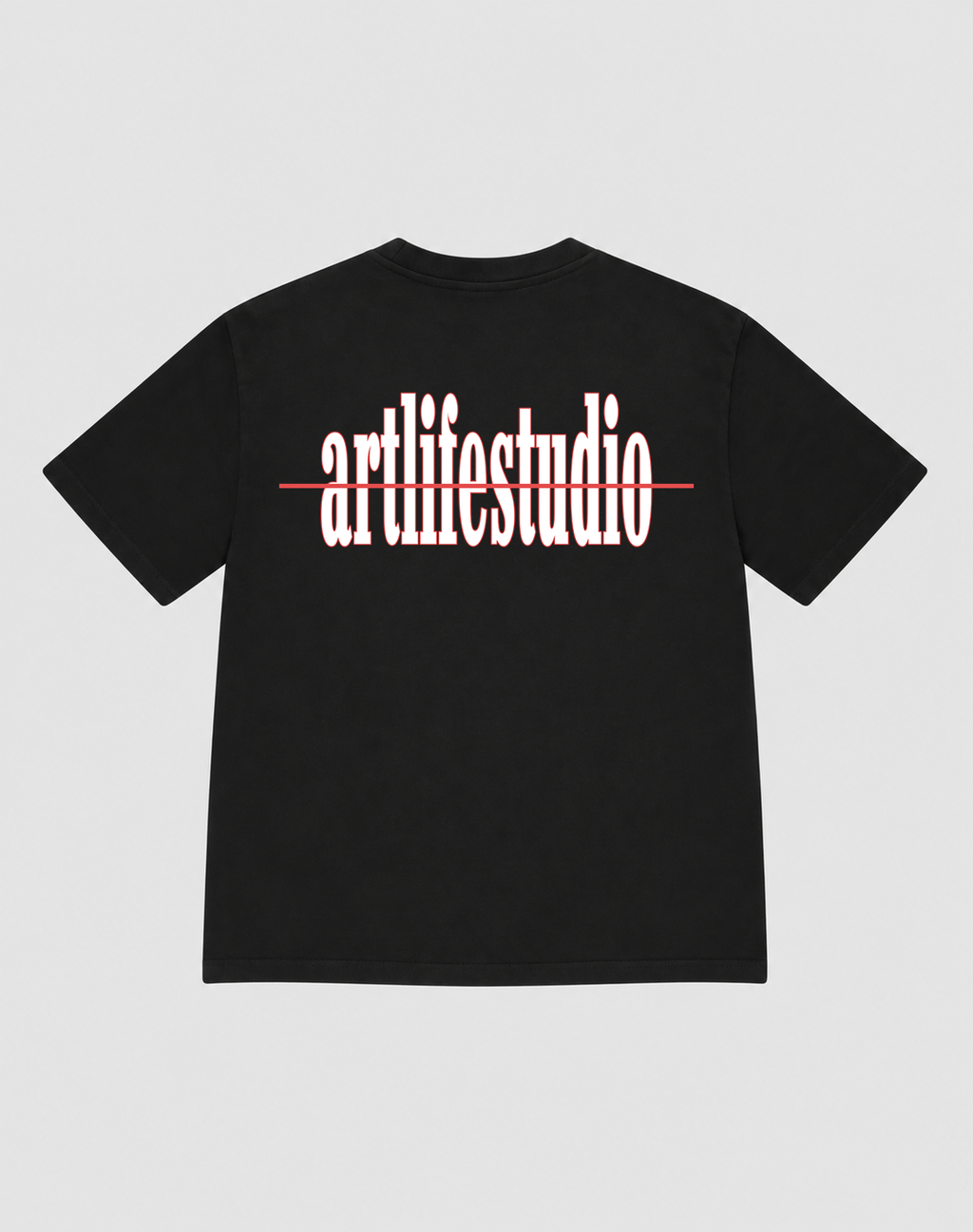 TEE BLACK "BALKEN ROT"