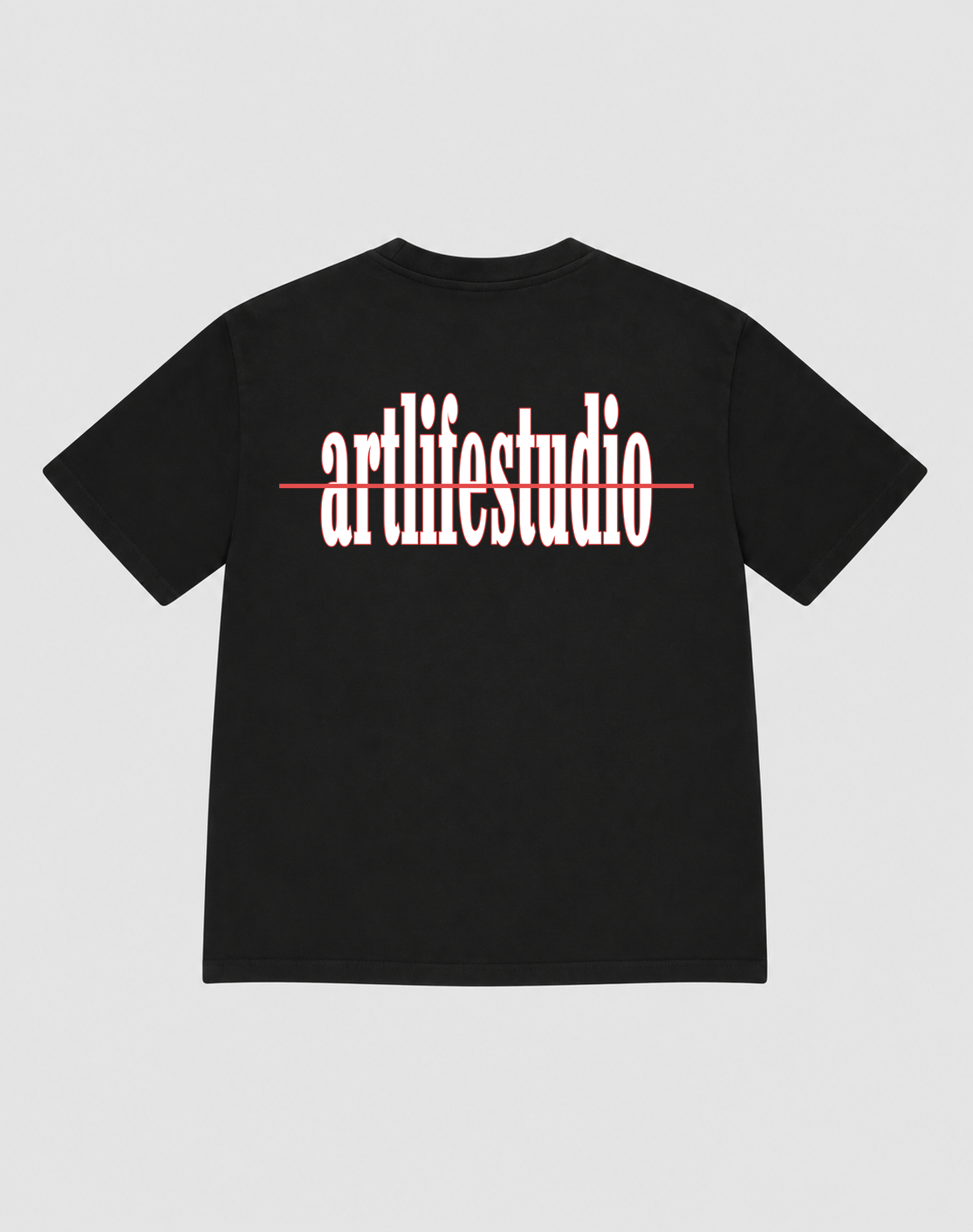 TEE BLACK "BALKEN ROT"