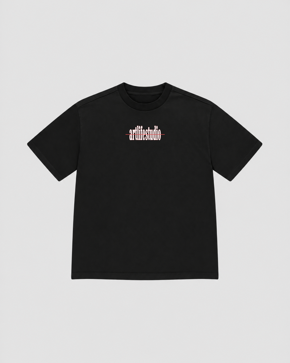 TEE BLACK "BALKEN ROT"