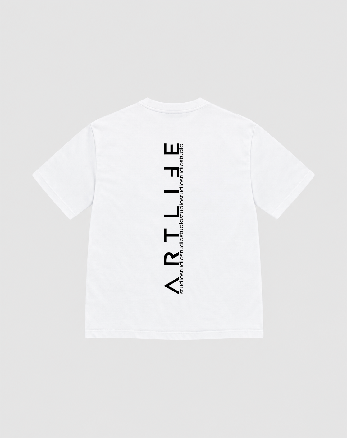 TEE BLACK "BASIC SCHRIFT" WHITE