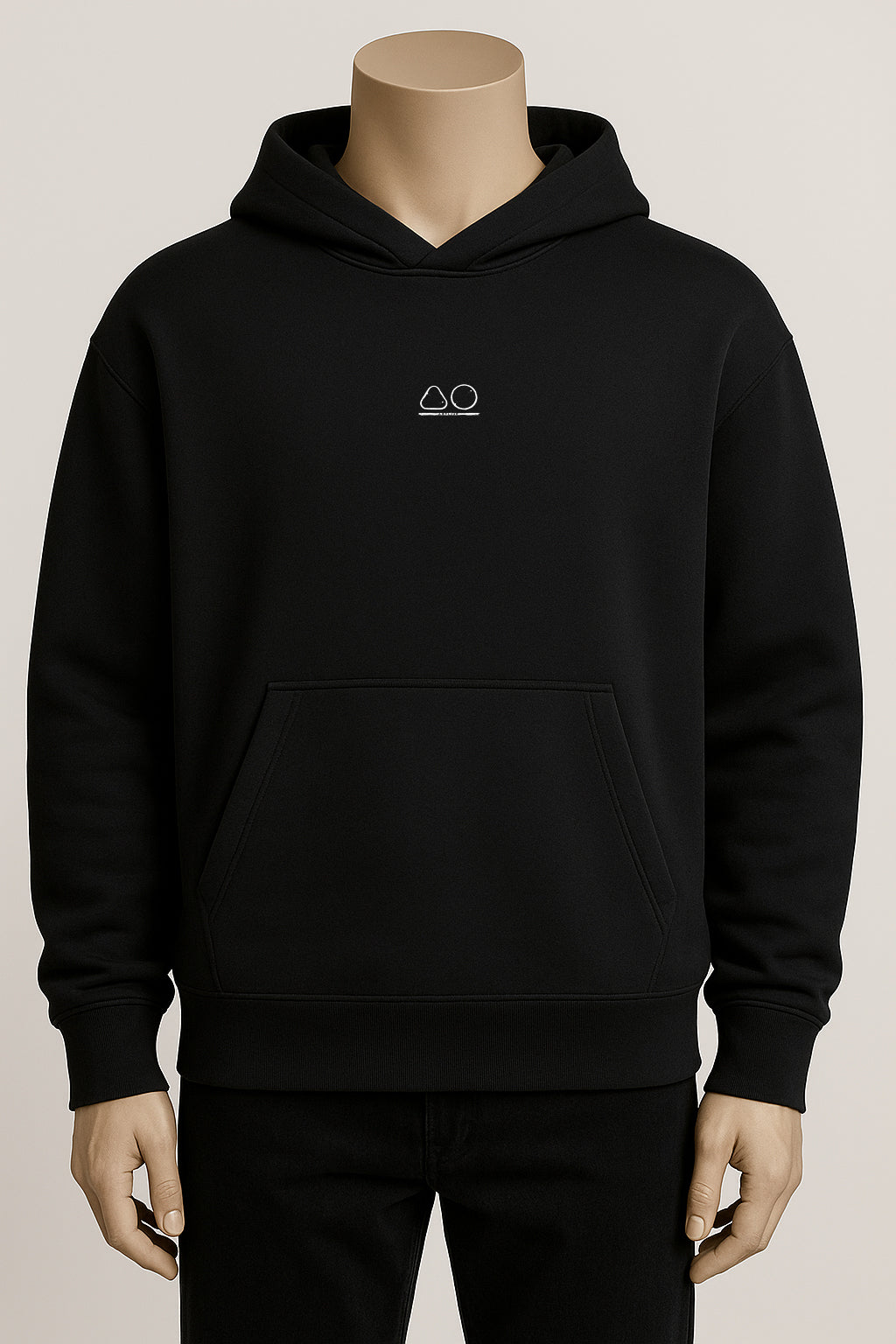 HOODIE BLACK "LOGOWEISS"