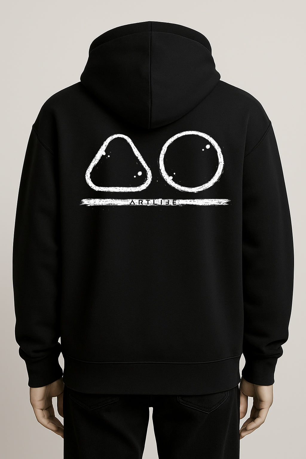 HOODIE BLACK "LOGOWEISS"