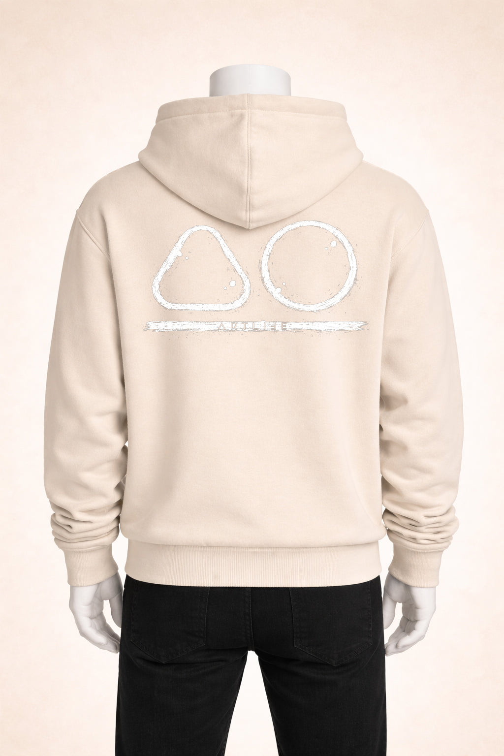 HOODIE NATURAL STONE "LOGOWEISS"