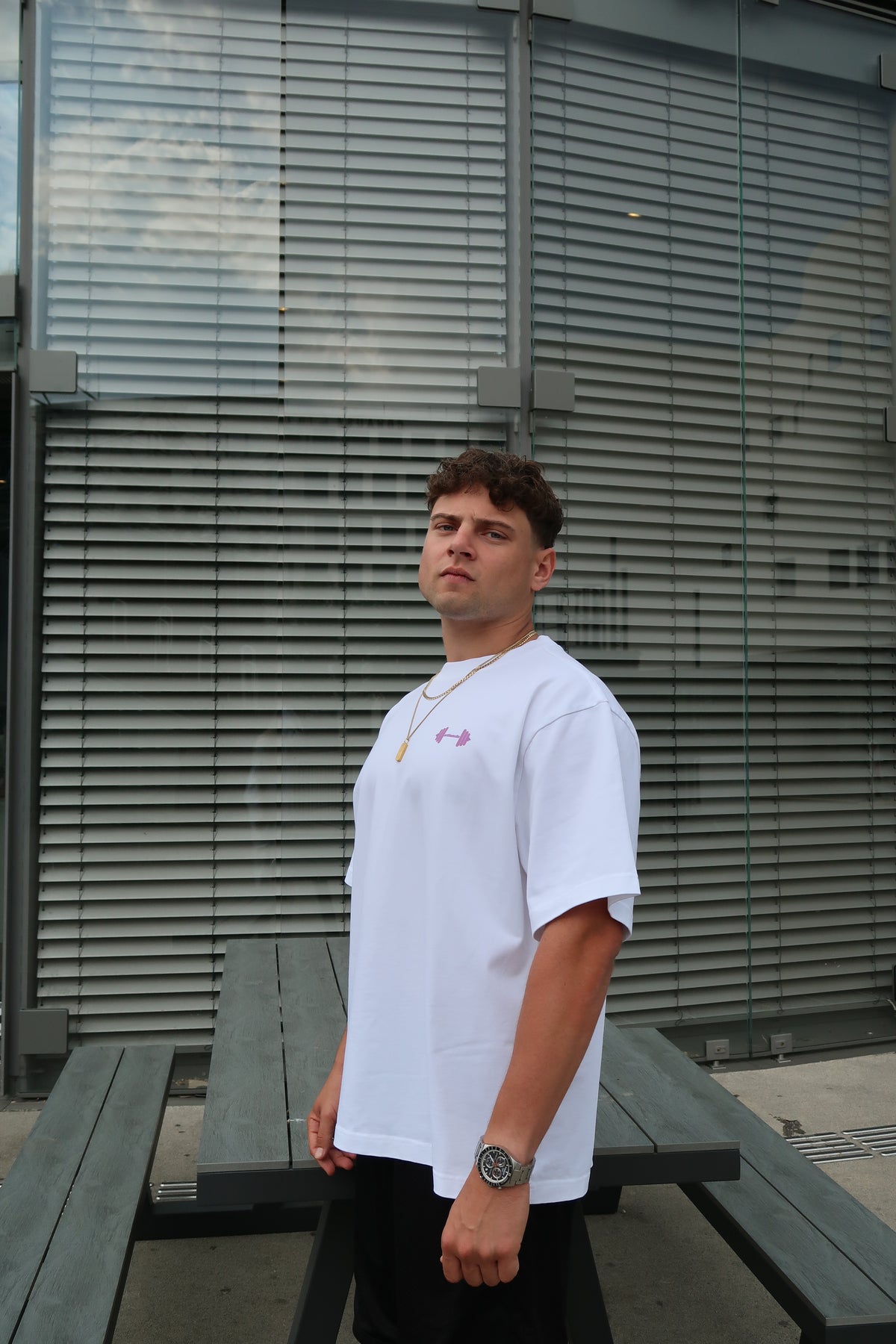 TEE WHITE "GYMHITS"