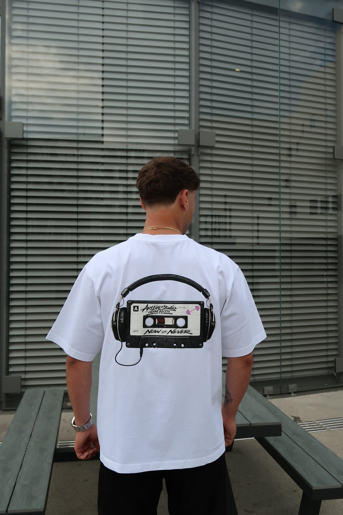 TEE WHITE "GYMHITS"
