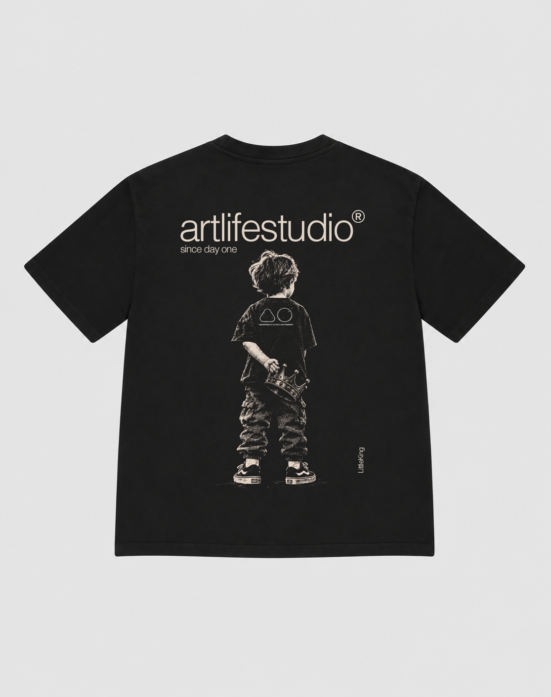 TEE BLACK "LITTLEKING"