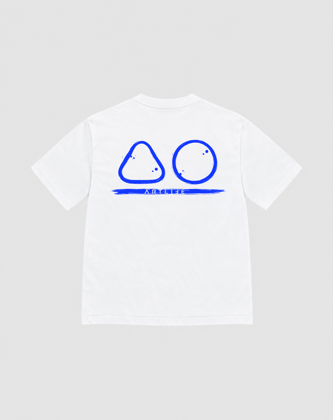 TEE WHITE "LOGOBLAU"