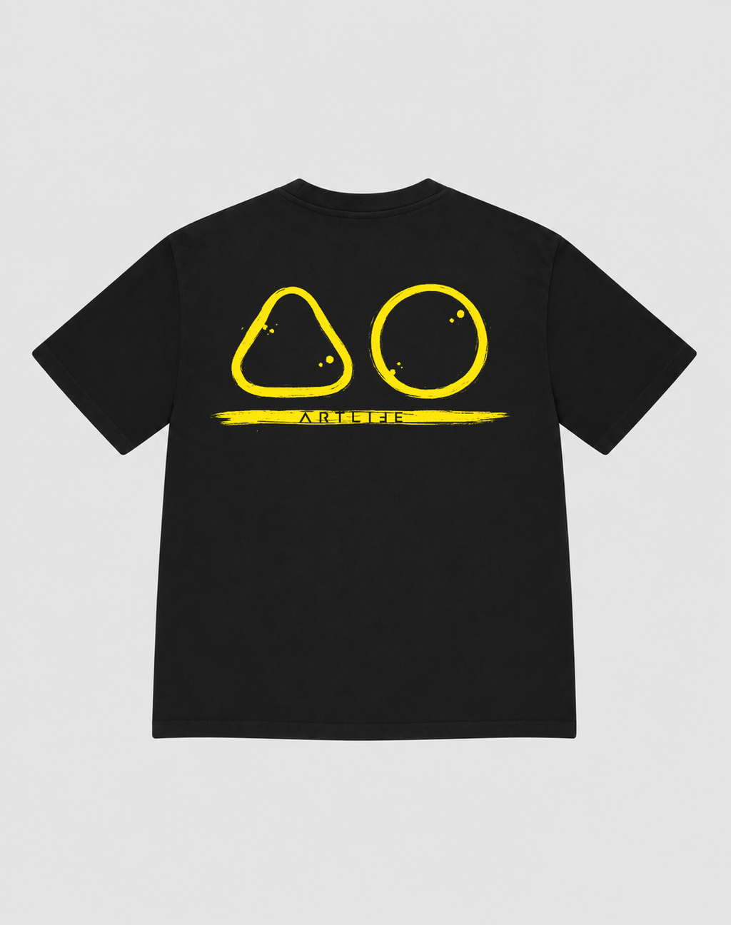 TEE BLACK "LOGOGELB"