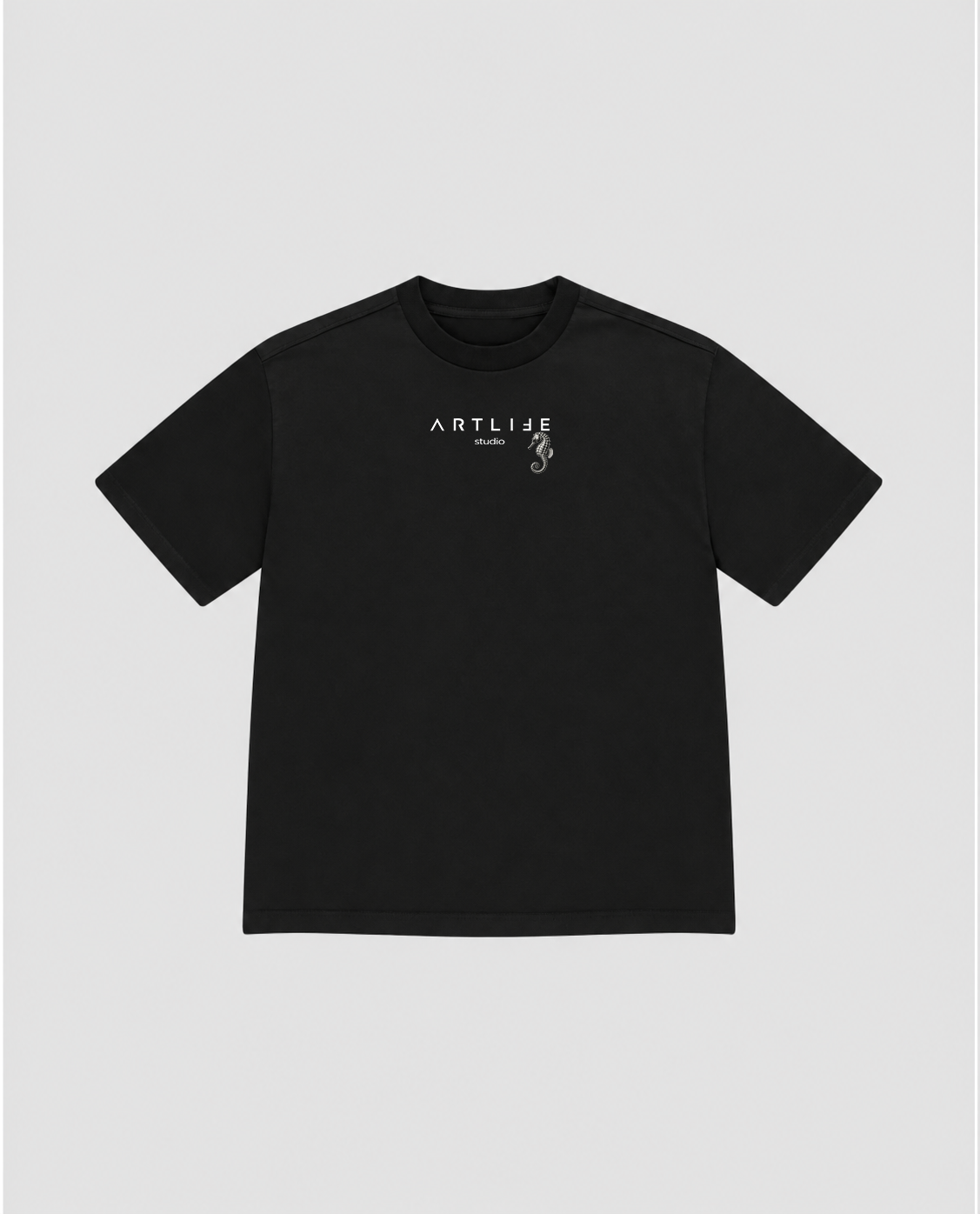 TEE BLACK "SEEPFERDCHEN"