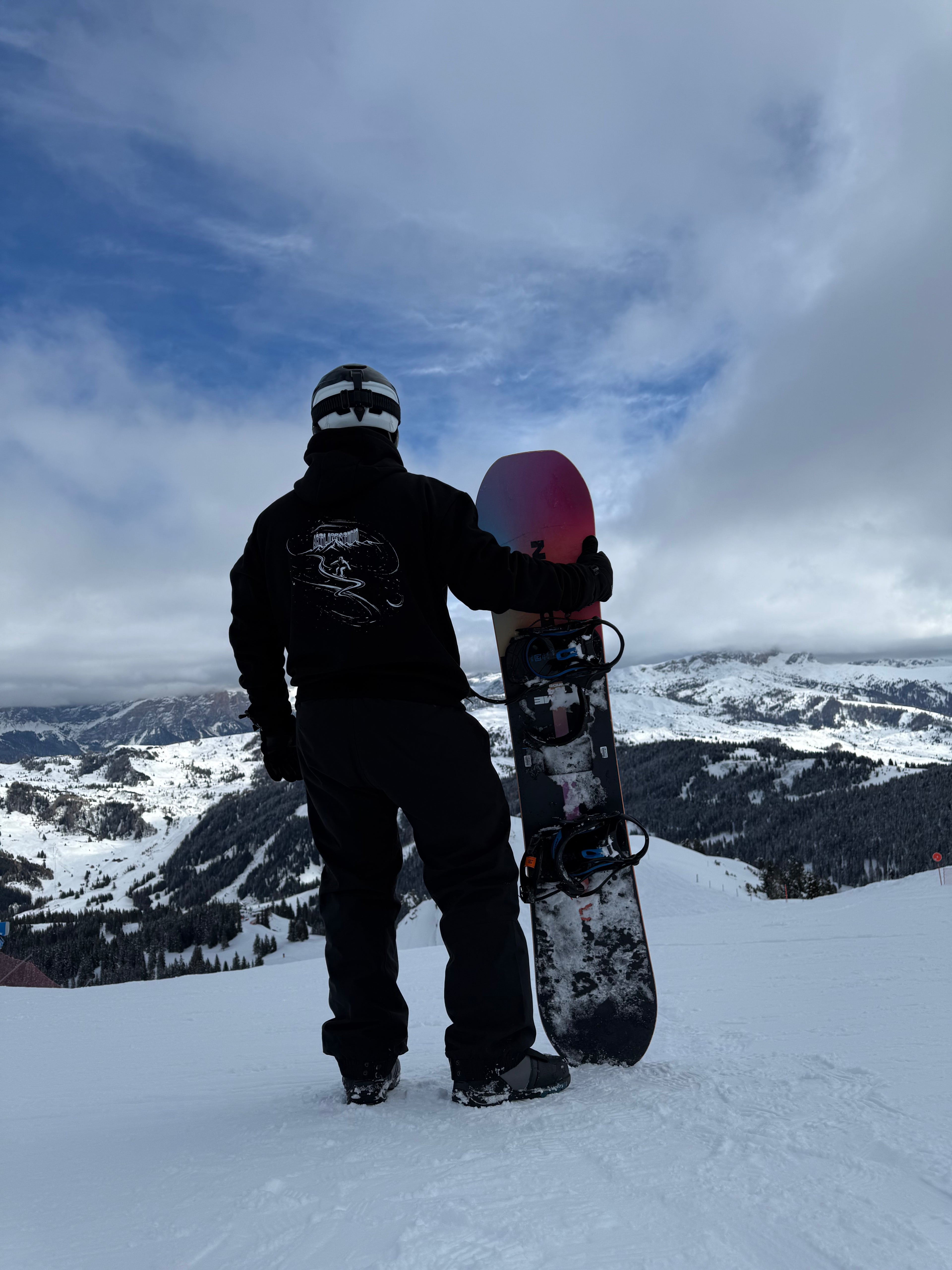 HOODIE BLACK "SNOWBOARD"