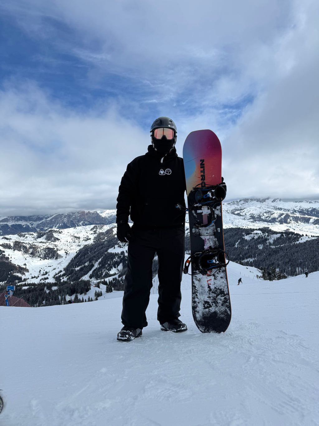 HOODIE BLACK "SNOWBOARD"