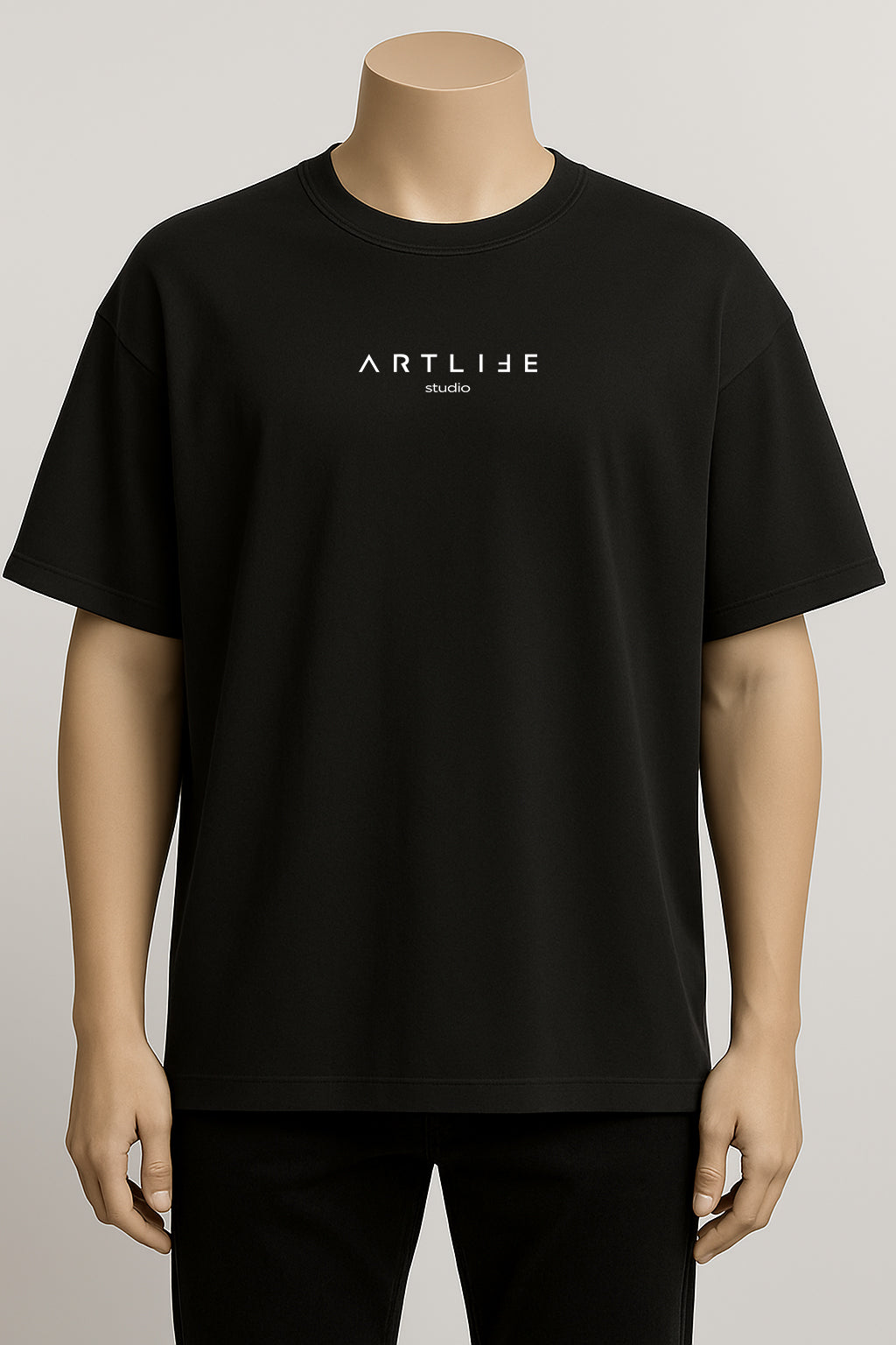 TEE BLACK "GEPARD" WHITE