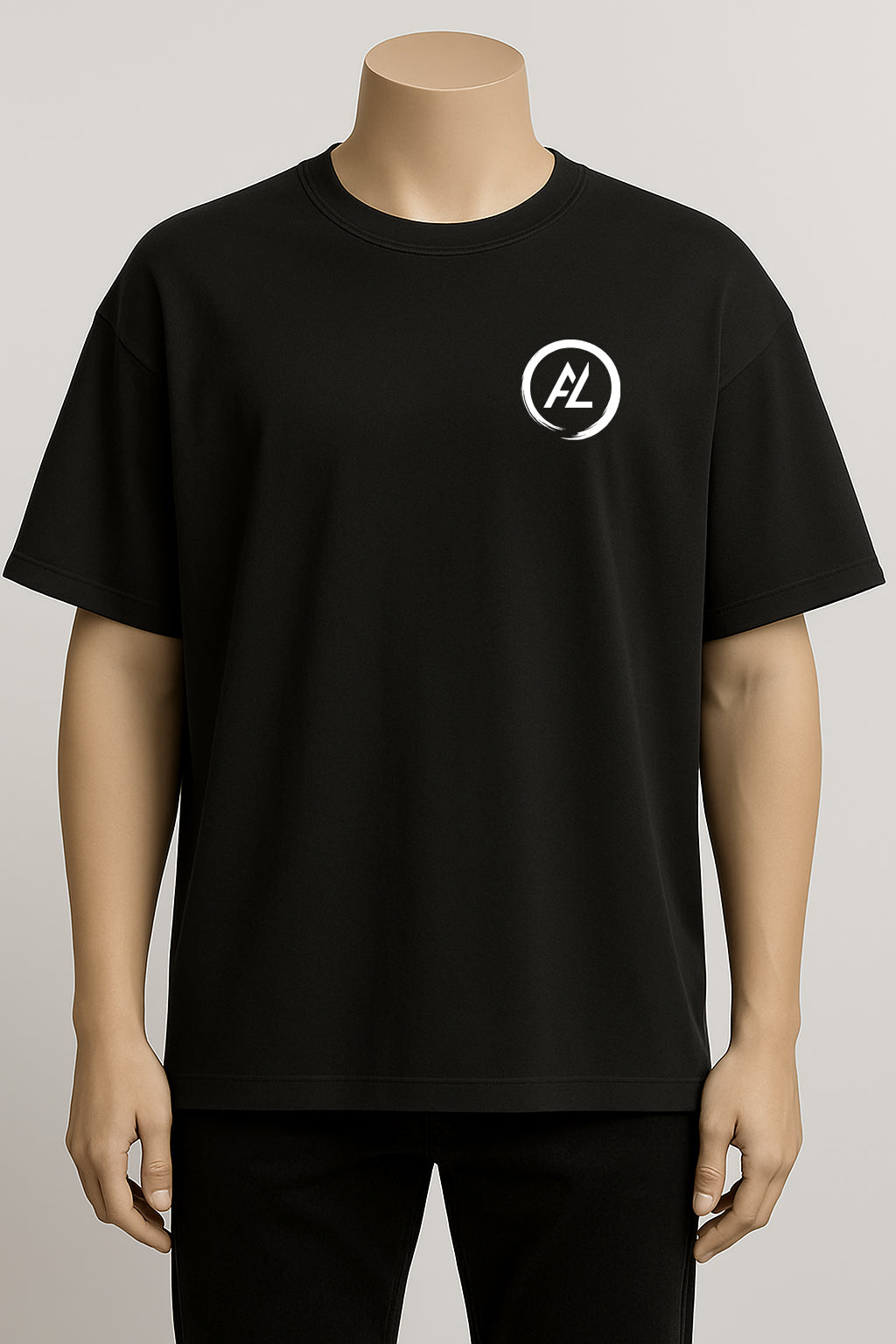 TEE BLACK "PINSEL" WHITE