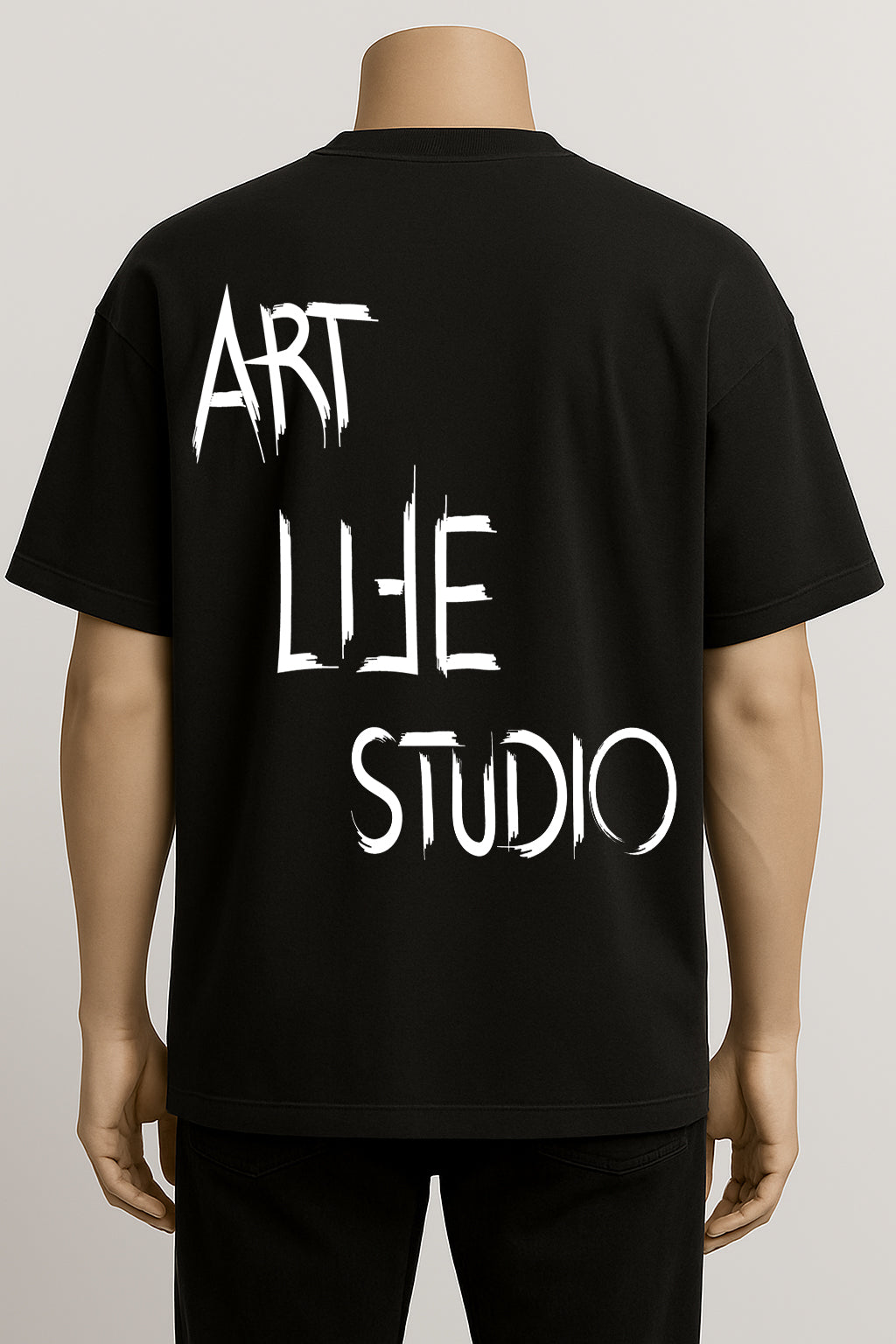 TEE BLACK "PINSEL" WHITE