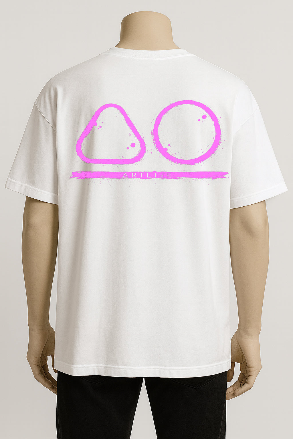 TEE WHITE "LOGOPINK"