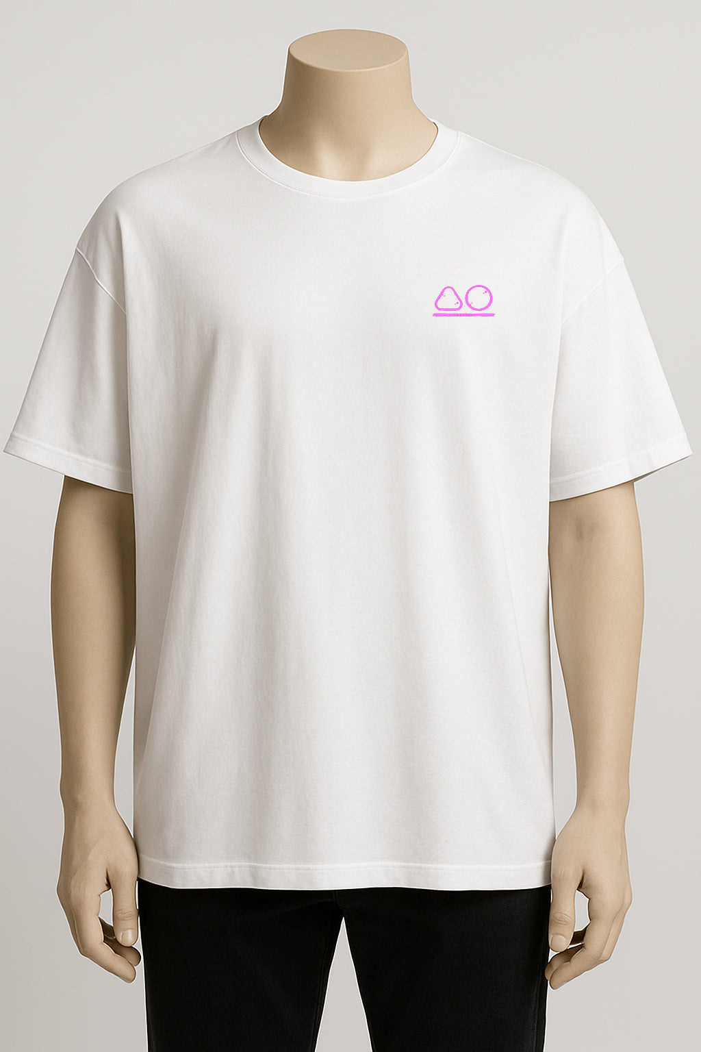 TEE WHITE "LOGOPINK"