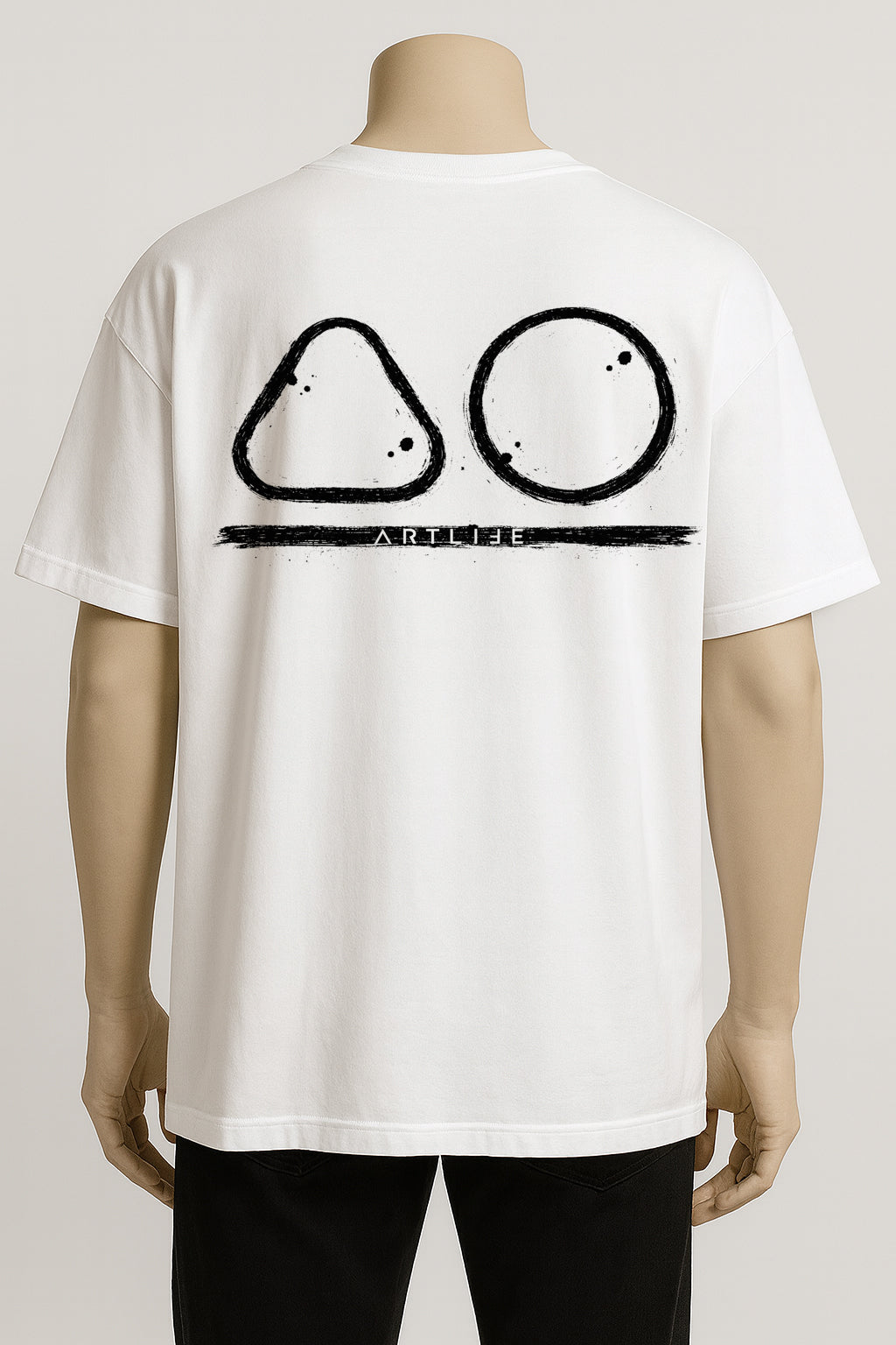 TEE WHITE "LOGOBLACK"