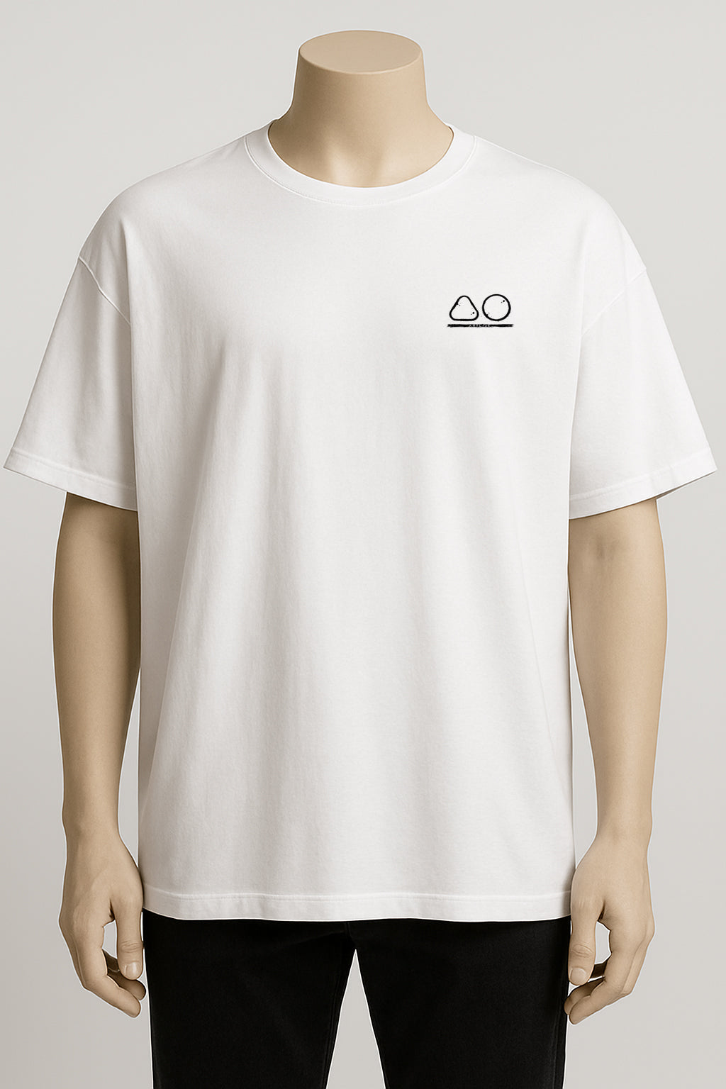 TEE WHITE "LOGOBLACK"