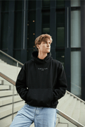 HOODIE BLACK "GEPARD" WHITE